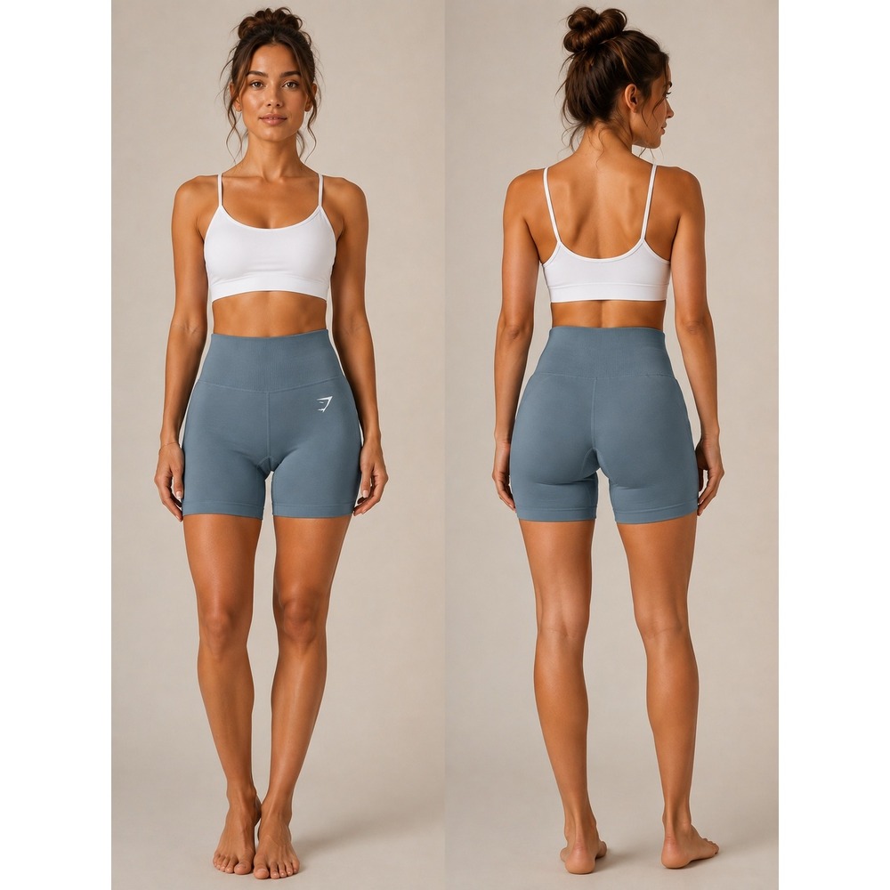 Gymshark Vital Seamless Shorts Womens Small Sage Green High Rise Athletic